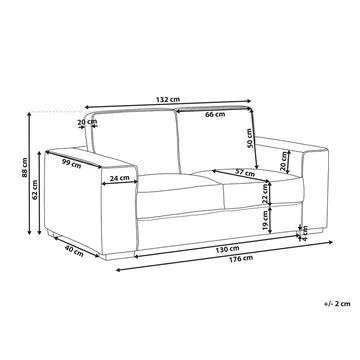2-sits soffa Vikran - Brun, Svart - Möbler - Soffa - 2 sits soffa
