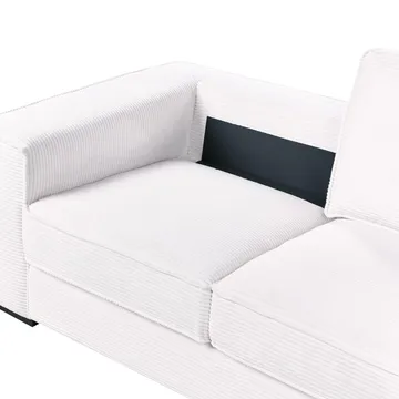 2-sits soffa Vikran - Vit, Svart - Möbler - Soffa - 2 sits soffa