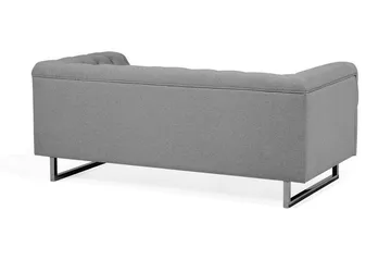 Vissland 2-sits Tuftad Soffa i Tyg med Metallben - Grå - Möbler - Soffa - 2 sits soffa
