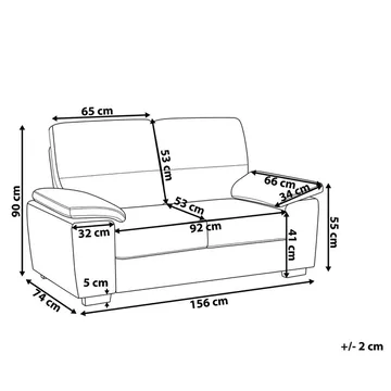 2-sits soffa Vogar - Möbler - Soffa - Skinnsoffa
