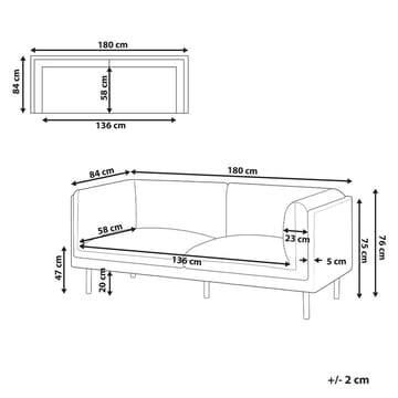 2-sits soffa Vorgod - Vit, brun, svart - Möbler - Soffa - 2 sits soffa