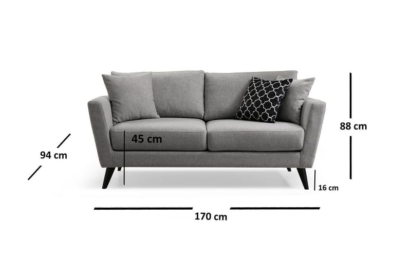 Wikins 2-Sits Soffa - Grå - Möbler - Soffa - 2 sits soffa