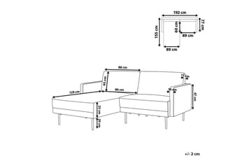 2-sitssoffa Breda Högervänd - Högervänd - Möbler - Soffa - Divansoffa & schäslongsoffa - 2 sits soffa med divan