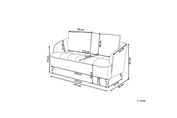 2-sitssoffa Hobro Brun, Svart - Brun, Svart - Möbler - Soffa - 2 sits soffa