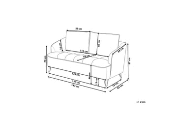 2-sitssoffa Hobro Röd, Svart - Rosa - Möbler - Soffa - 2 sits soffa