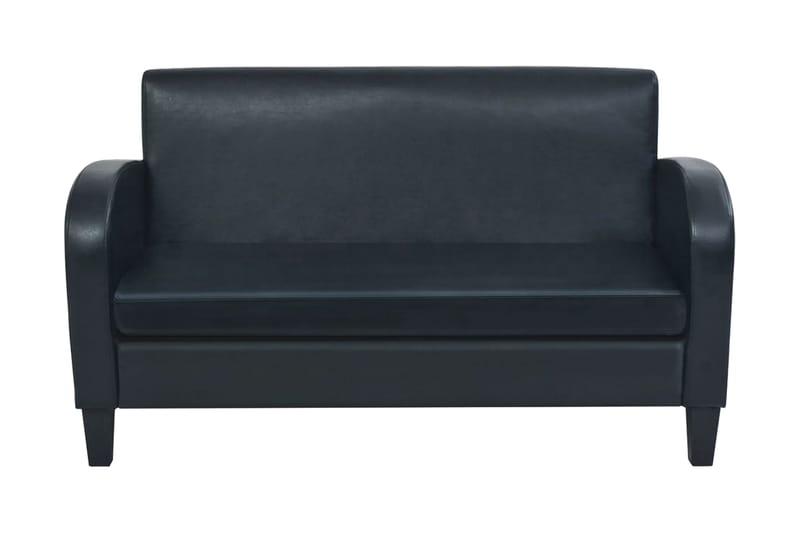 2-sitssoffa i konstläder svart - Svart - 2 sits soffa - Skinnsoffa