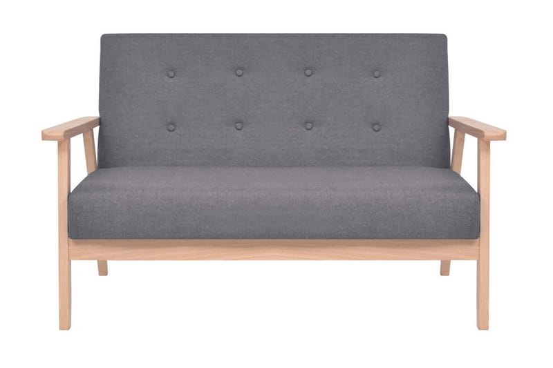 2-sitssoffa i tyg mörkgrå - Grå - 2 sits soffa