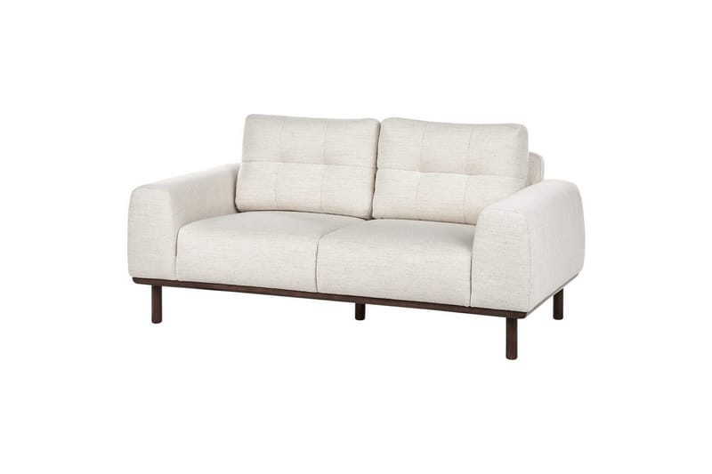 2-sitssoffa Laurila Beige, mörkt trä - Beige, mörkt trä - Möbler - Soffa - 2 sits soffa