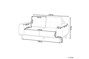 2-sitssoffa Laurila Grå, mörkt trä - Grå, mörkt trä - Möbler - Soffa - 2 sits soffa