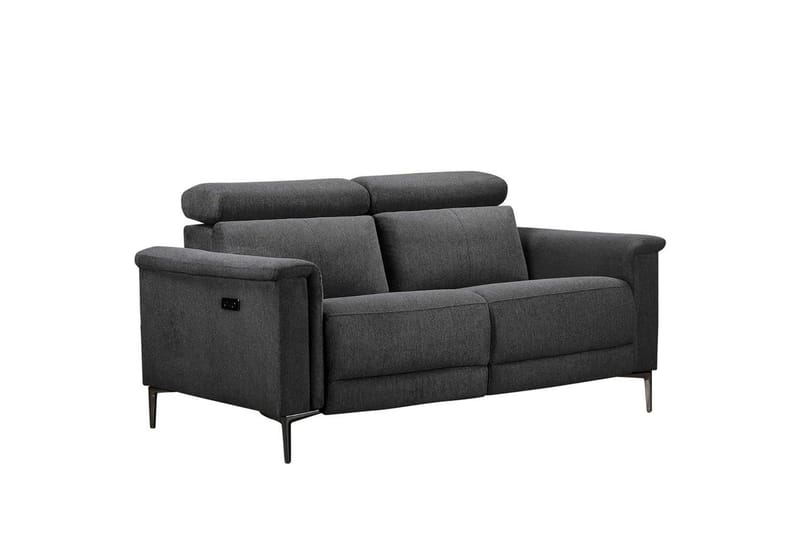 2-sitssoffa Lund Antracit, Belfast tyg, Elektrisk vilstol - Antracit, Belfast tyg, Elektrisk vilstol - Möbler - Soffa - Biosoffa & reclinersoffa