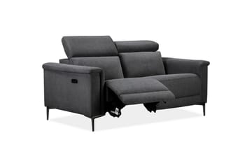 2-sitssoffa Lund Antracit, Belfast tyg, Elektrisk vilstol - Antracit, Belfast tyg, Elektrisk vilstol - Möbler - Soffa - Biosoffa & reclinersoffa