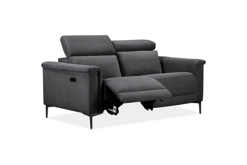 2-sitssoffa Lund Antracit, Belfast tyg, Elektrisk vilstol - Antracit, Belfast tyg, Elektrisk vilstol - Möbler - Soffa - Biosoffa & reclinersoffa