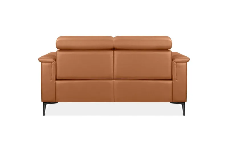 2-sitssoffa Lund Cognac, Läder/PU, Manuell vilstol - Cognac, Läder/PU, Manuell vilstol - Möbler - Soffa - Biosoffa & reclinersoffa