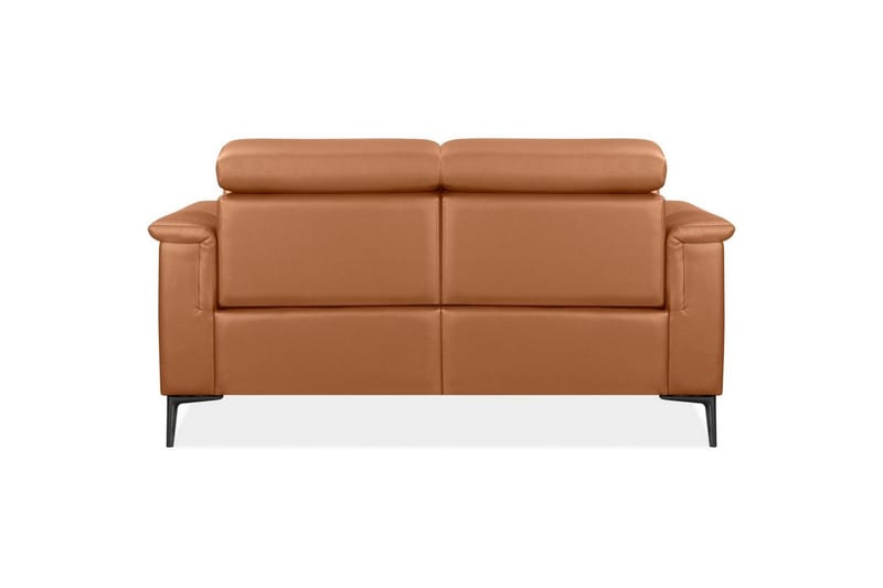 2-sitssoffa Lund Cognac, Läder/PU, Manuell vilstol - Cognac, Läder/PU, Manuell vilstol - Möbler - Soffa - Biosoffa & reclinersoffa