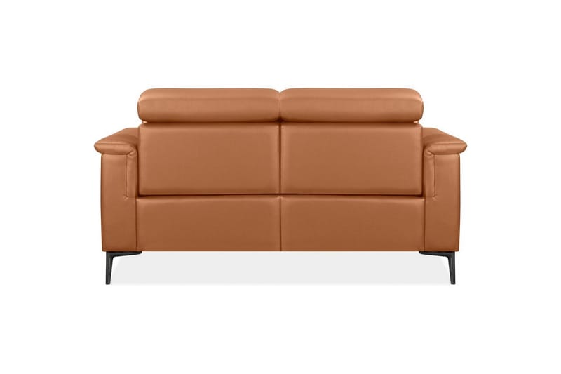 2-sitssoffa Lund Cognac, Läder/PU, Manuell vilstol - Cognac, Läder/PU, Manuell vilstol - Möbler - Soffa - Biosoffa & reclinersoffa