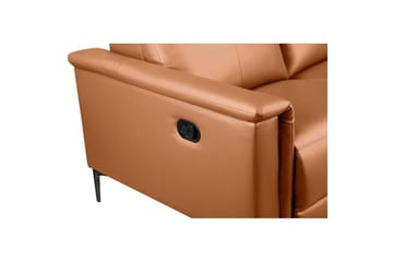 2-sitssoffa Lund Cognac, PU, Manuell vilstol - Cognac, PU, Manuell vilstol - Möbler - Soffa - Biosoffa & reclinersoffa