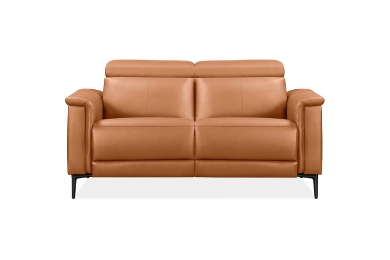 2-sitssoffa Lund Cognac, PU, Manuell vilstol - Cognac, PU, Manuell vilstol - Möbler - Soffa - Biosoffa & reclinersoffa