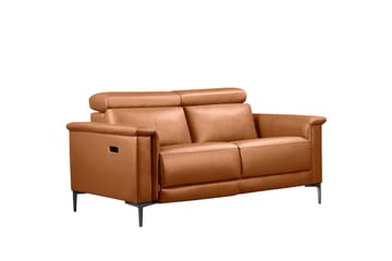 2-sitssoffa Lund Cognac, PU, Elektrisk vilstol