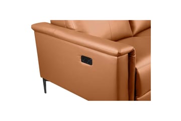 2-sitssoffa Lund Cognac, PU, Elektrisk vilstol - Cognac, PU, Elektrisk vilstol - Möbler - Soffa - Biosoffa & reclinersoffa