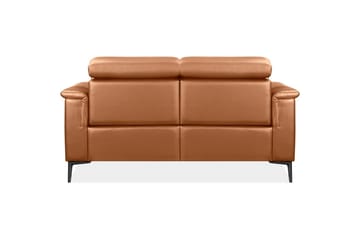 2-sitssoffa Lund Cognac, PU, Manuell vilstol - Cognac, PU, Manuell vilstol - Möbler - Soffa - Biosoffa & reclinersoffa