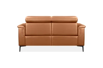 2-sitssoffa Lund Cognac, PU, Manuell vilstol - Cognac, PU, Manuell vilstol - Möbler - Soffa - Biosoffa & reclinersoffa