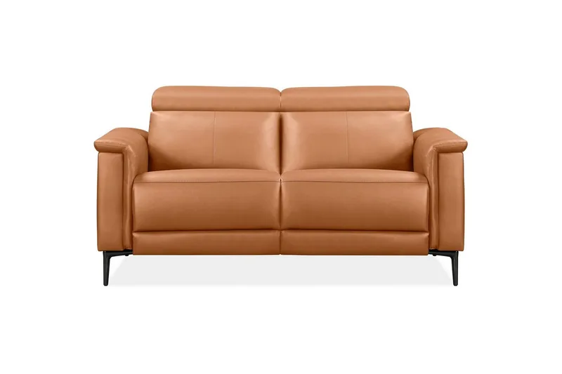 2-sitssoffa Lund Cognac, PU, Elektrisk vilstol - Cognac, PU, Elektrisk vilstol - Möbler - Soffa - Biosoffa & reclinersoffa