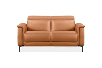 2-sitssoffa Lund Cognac, PU, Elektrisk vilstol - Cognac, PU, Elektrisk vilstol - Möbler - Soffa - Biosoffa & reclinersoffa