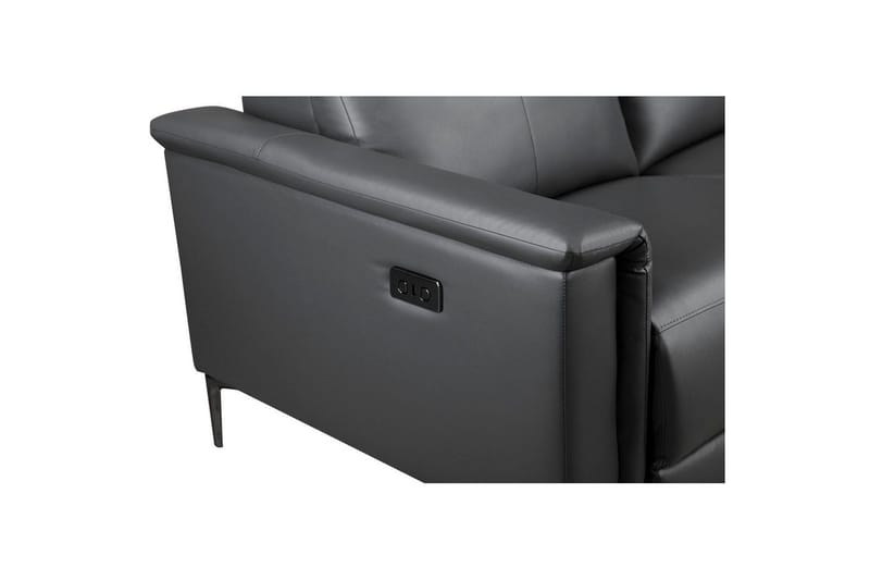 2-sitssoffa Lund Grå, PU, Elektrisk vilstol - Grå, PU, Elektrisk vilstol - Möbler - Soffa - Biosoffa & reclinersoffa