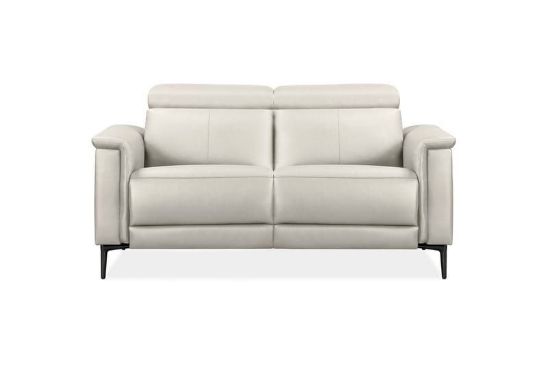 2-sitssoffa Lund Kräm, Läder/PU, Manuell vilstol - Kräm, Läder/PU, Manuell vilstol - Möbler - Soffa - Biosoffa & reclinersoffa