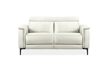 2-sitssoffa Lund Kräm, PU, Manuell vilstol - Kräm, PU, Manuell vilstol - Möbler - Soffa - Biosoffa & reclinersoffa