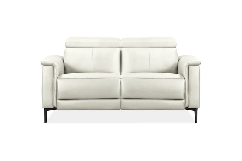 2-sitssoffa Lund Kräm, PU, Manuell vilstol - Kräm, PU, Manuell vilstol - Möbler - Soffa - Biosoffa & reclinersoffa