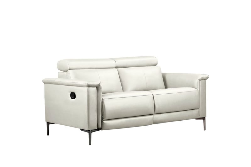 2-sitssoffa Lund Kräm, PU, Manuell vilstol - Kräm, PU, Manuell vilstol - Möbler - Soffa - Biosoffa & reclinersoffa