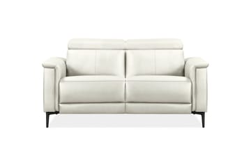 2-sitssoffa Lund Kräm, PU, Manuell vilstol - Kräm, PU, Manuell vilstol - Möbler - Soffa - Biosoffa & reclinersoffa