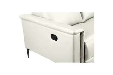 2-sitssoffa Lund Kräm, PU, Manuell vilstol - Kräm, PU, Manuell vilstol - Möbler - Soffa - Biosoffa & reclinersoffa