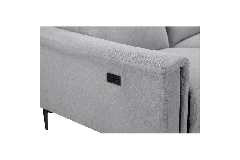 2-sitssoffa Lund Ljusgrå, Belfast tyg, Elektrisk vilstol - Ljusgrå, Belfast tyg, Elektrisk vilstol - Möbler - Soffa - Biosoffa & reclinersoffa