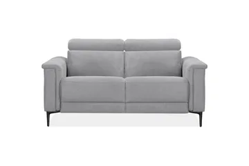 2-sitssoffa Lund Ljusgrå, Belfast tyg, Elektrisk vilstol - Ljusgrå, Belfast tyg, Elektrisk vilstol - Möbler - Soffa - Biosoffa & reclinersoffa