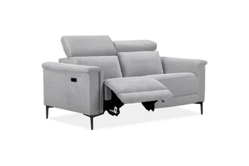 2-sitssoffa Lund Ljusgrå, Belfast tyg, Elektrisk vilstol - Ljusgrå, Belfast tyg, Elektrisk vilstol - Möbler - Soffa - Biosoffa & reclinersoffa