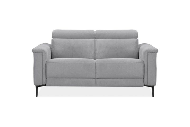 2-sitssoffa Lund Ljusgrå, Belfast tyg, Elektrisk vilstol - Ljusgrå, Belfast tyg, Elektrisk vilstol - Möbler - Soffa - Biosoffa & reclinersoffa