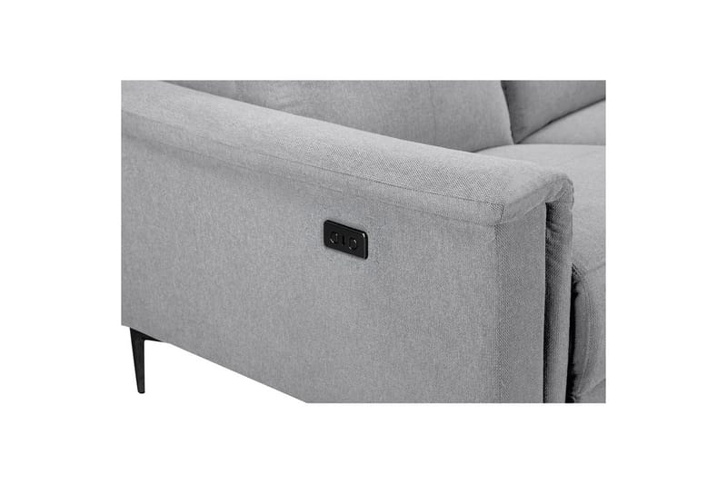 2-sitssoffa Lund Ljusgrå, Belfast tyg, Elektrisk vilstol - Ljusgrå, Belfast tyg, Elektrisk vilstol - Möbler - Soffa - Biosoffa & reclinersoffa