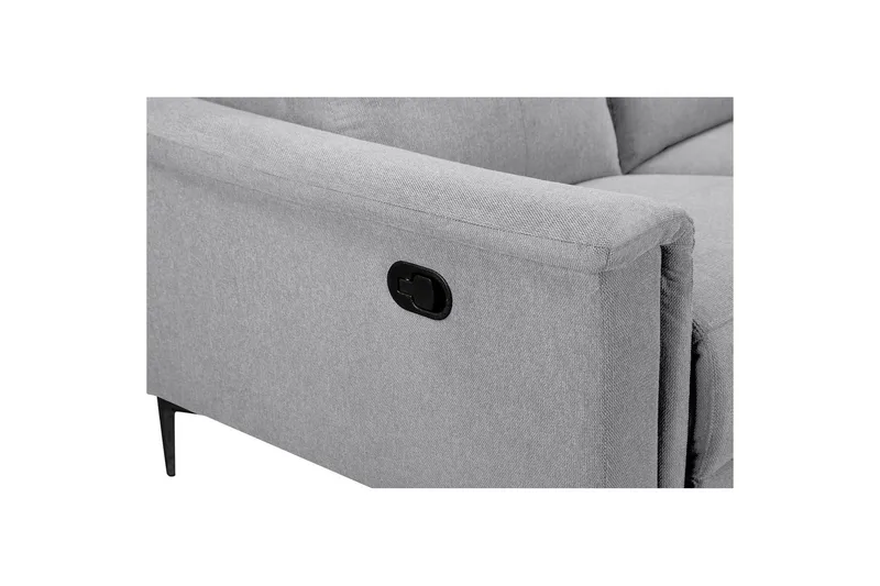 2-sitssoffa Lund Ljusgrå, Belfast tyg, Manuell vilstol - Ljusgrå, Belfast tyg, Manuell vilstol - Möbler - Soffa - 2 sits soffa