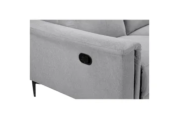 2-sitssoffa Lund Ljusgrå, Belfast tyg, Manuell vilstol - Ljusgrå, Belfast tyg, Manuell vilstol - Möbler - Soffa - 2 sits soffa