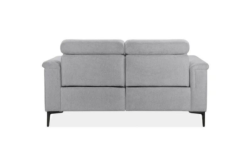 2-sitssoffa Lund Ljusgrå, Belfast tyg, Manuell vilstol - Ljusgrå, Belfast tyg, Manuell vilstol - Möbler - Soffa - 2 sits soffa