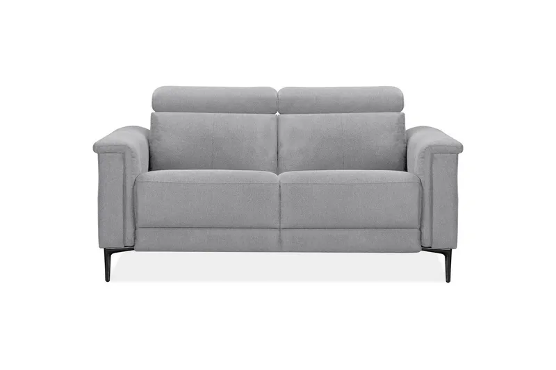 2-sitssoffa Lund Ljusgrå, Belfast tyg, Manuell vilstol - Ljusgrå, Belfast tyg, Manuell vilstol - Möbler - Soffa - 2 sits soffa