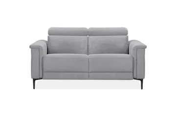 2-sitssoffa Lund Ljusgrå, Belfast tyg, Manuell vilstol - Ljusgrå, Belfast tyg, Manuell vilstol - Möbler - Soffa - 2 sits soffa