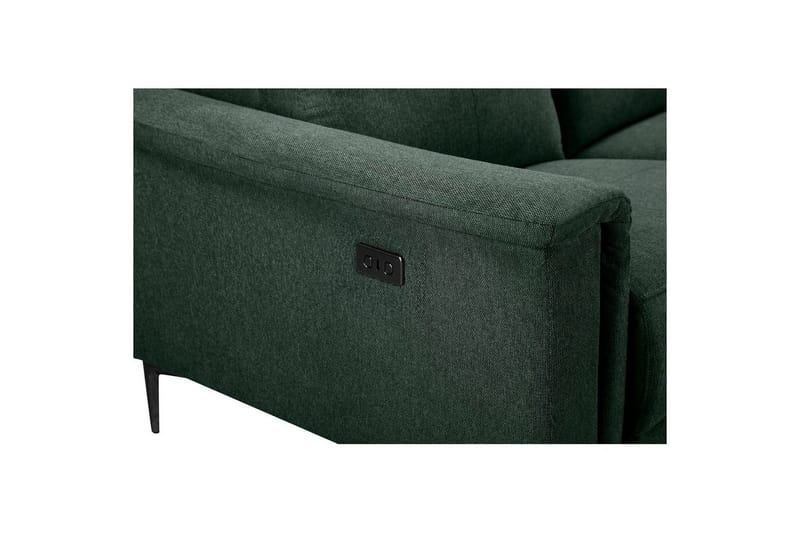 2-sitssoffa Lund Mörkgrön, Belfast tyg, Elektrisk vilstol - Mörkgrön, Belfast tyg, Elektrisk vilstol - Möbler - Soffa - Biosoffa & reclinersoffa