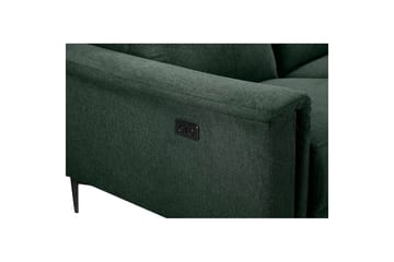2-sitssoffa Lund Mörkgrön, Belfast tyg, Elektrisk vilstol - Mörkgrön, Belfast tyg, Elektrisk vilstol - Möbler - Soffa - Biosoffa & reclinersoffa