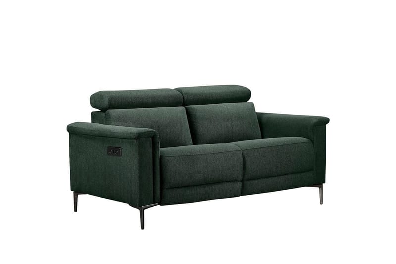 2-sitssoffa Lund Mörkgrön, Belfast tyg, Manuell vilstol - Mörkgrön, Belfast tyg, Manuell vilstol - Möbler - Soffa - Biosoffa & reclinersoffa