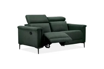 2-sitssoffa Lund Mörkgrön, Belfast tyg, Manuell vilstol - Mörkgrön, Belfast tyg, Manuell vilstol - Möbler - Soffa - Biosoffa & reclinersoffa