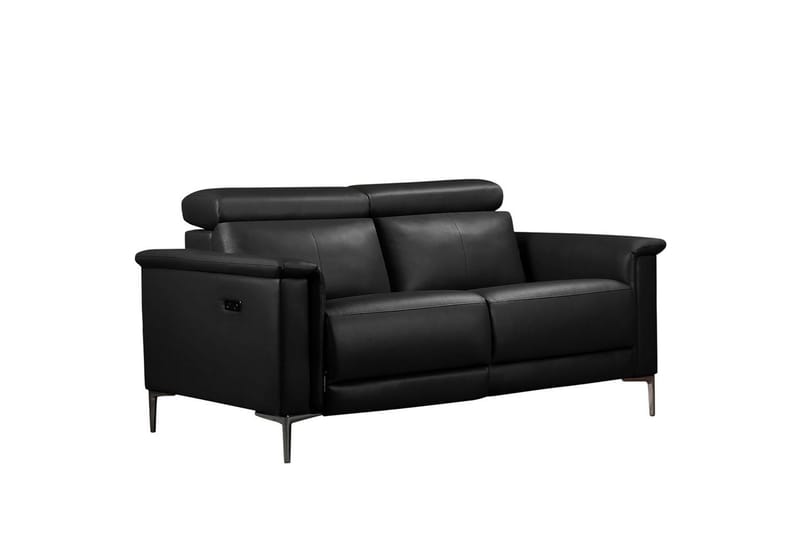 2-sitssoffa Lund Svart, Läder/PU, Elektrisk vilstol - Svart, Läder/PU, Elektrisk vilstol - Möbler - Soffa - Biosoffa & reclinersoffa