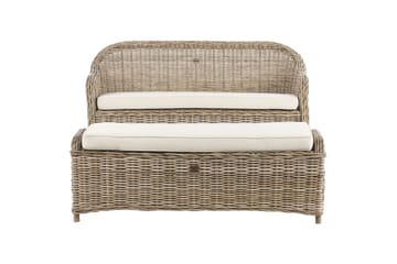 2-sitssoffa med fotpall Susua - Utemöbler & utemiljö - Utesoffa - Trädgårdssoffa